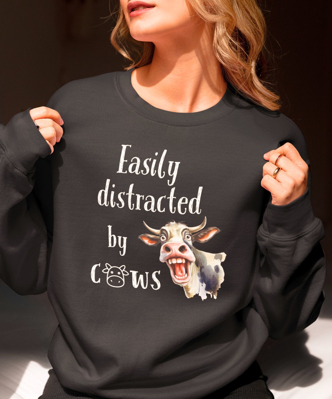 Easily distracted by cows png easily distracted by cows sublimation