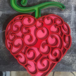 Hand Painted Custom Wood and Acrylic Cutouts: One Piece Devil Fruits. No-Mi