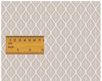 Papel tapiz decorativo vintage de damasco crema enrejado, miniaturas para casas de muñecas (escala 1/6, 1/12, 1/24 y 1/48) - Descarga instantánea e imprimible digitalmente.