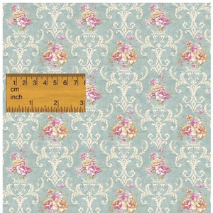 1/6 1/12 1/24 Dollhouse Matte Vintage Decorative Floral Pattern Wallpapers Seamless DIGITAL Printable Instant Download