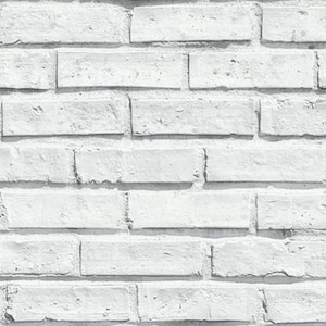 1/6 1/12 1/24 Dollhouse Rustic Old Distressed White Painted Brick Wall Seamless Wallpaper Printable PDF - Instant Download