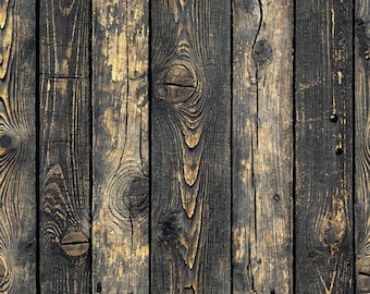 1/6 1/12 1/24 Dollhouse Weathered Rustic Burnt Black Wood Plank Flooring Wallpaper Printable PDF | Instant Download