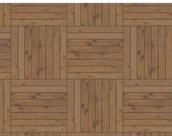 Papel pintado de madera de parquet cuadrado rústico vintage para casa de muñecas (1/6, 1/12, 1/24, 1/48) (PDF imprimible/descarga instantánea)