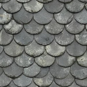 1/12 1/18 1/24 1/36 1/48 Scale Dollhouse Vintage Fish Slate Grey Roof Tiles Seamless DIGITAL Printable Sheets Instant Download
