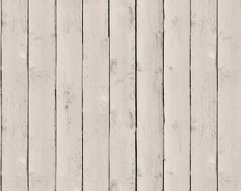 Papel pintado en miniatura para casa de muñecas a escala 1/6 y 1/12 con diseño rústico de tablones de madera blanca. PDF imprimible / Descarga instantánea.