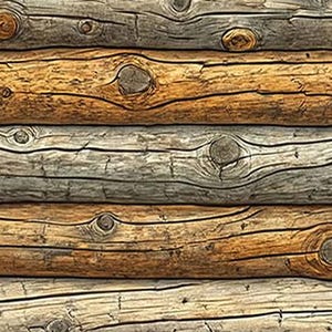 1/6 1/12 1/24 1/48 Dollhouse - Papier peint pour bardage mural en rondins de bois naturel rustique | Boîte de revêtement mural pour diorama Farmhouse PDF imprimable