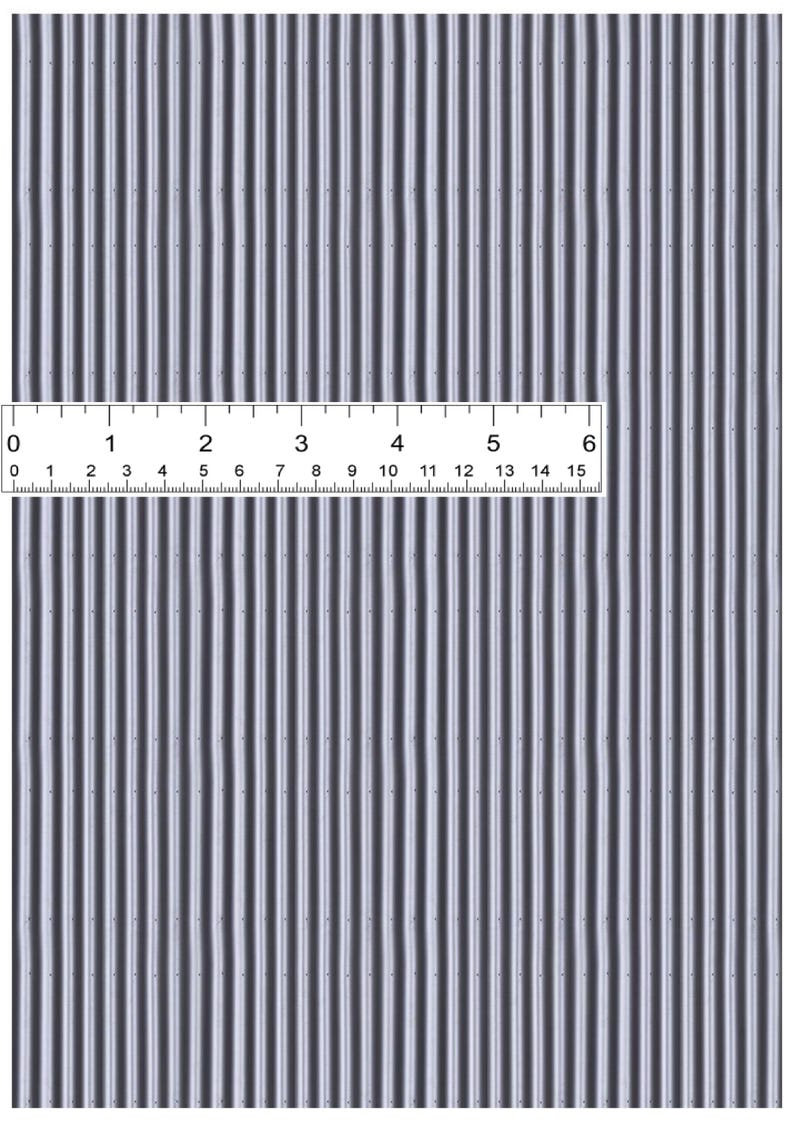 Galvanized Corrugated Steel Roofing Printable Dollhouse 1/6 1/12 1/24 ...