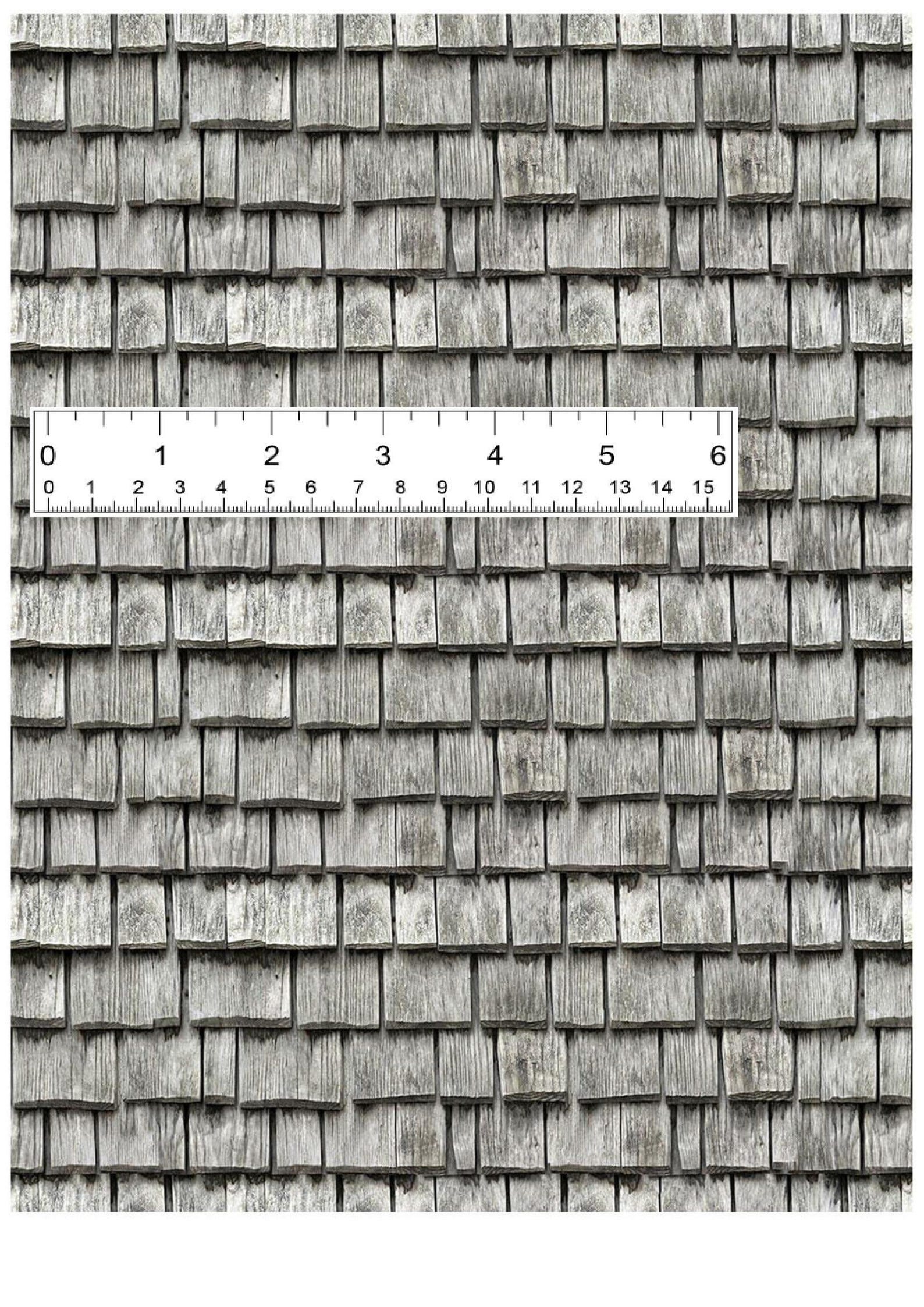 1/12 1/24 1/48 Scale Old Cedar Shake Shingles Printable Papers | Miniature Old Aged Damaged ...