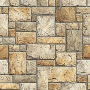 1/12 1/24 1/48 Dollhouse Miniature Rustic Natural Stone Wall Tiles Cladding Covering Printable PDF - Instant Download