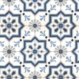 1/6 1/12 1/24 Casa de bonecas Tons azuis Geométricos Decorativos Parede Piso Azulejos Sem Costura - DIGITAL Imprimível Download instantâneo