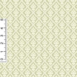 1/6 1/12 1/24 Scale Dollhouse Miniature 19th Century Vintage Decorative Green Lily Wallpapers - DIGITAL Printable Instant Download