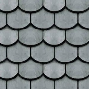 1/15 1/30 1/45 1/90 Scale Dollhouse Scallop Gray Roof Tiles Seamless I Miniature Gray Roof Shingles - DIGITAL Printable Instant Download