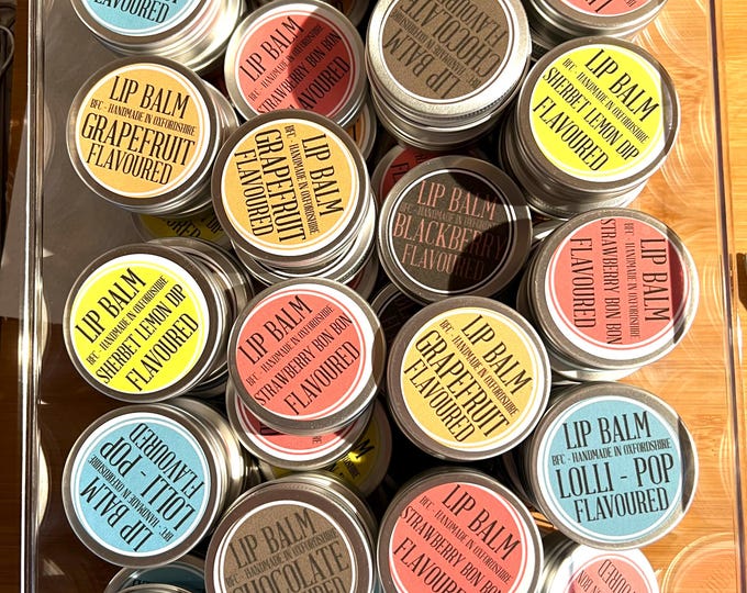 Handmade Flavored Lip Balm – Natural Beeswax, Mango Butter, Almond Oil