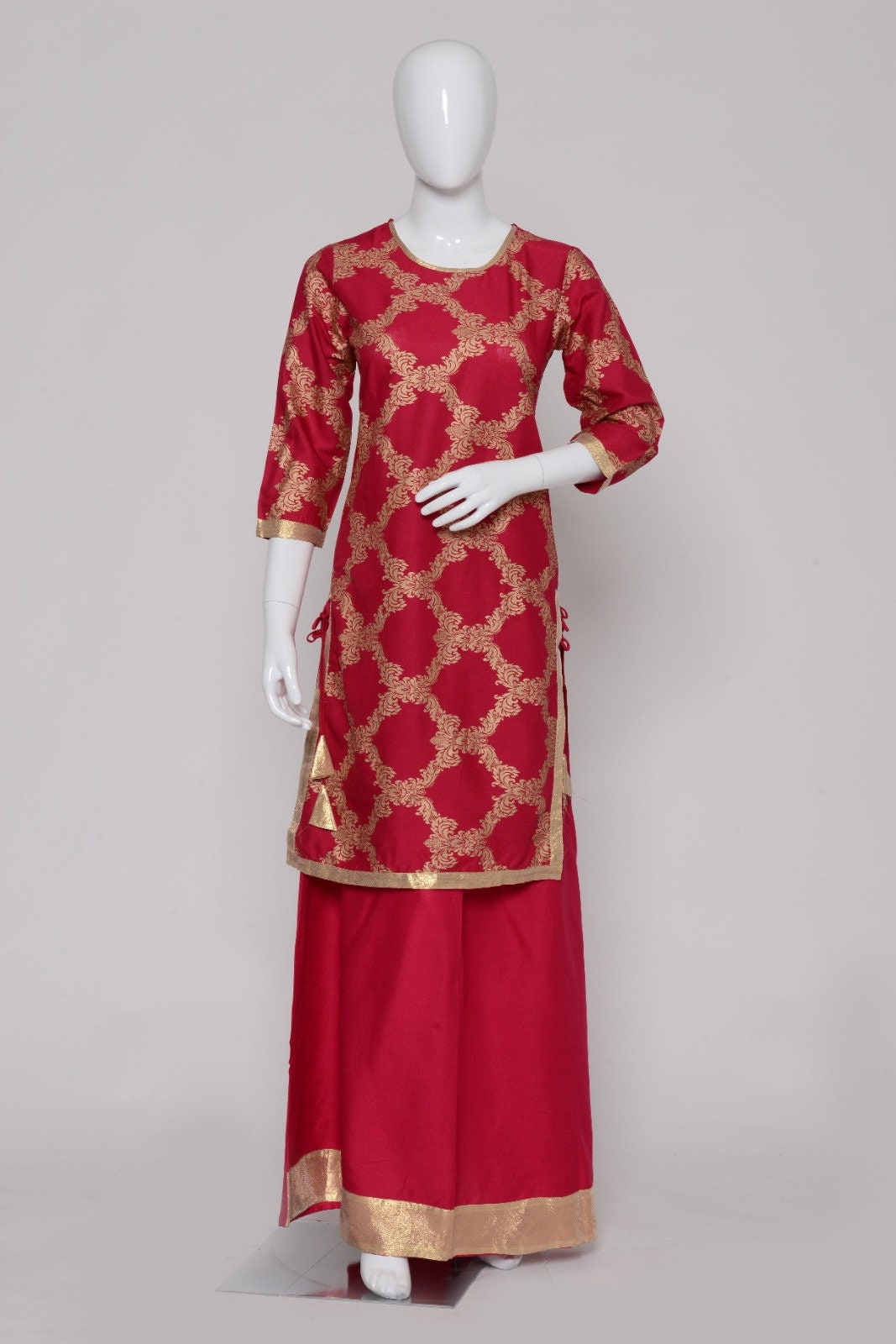 Buy Red Lucknowi Kurti for Women Online from India's Luxury Designers 2024