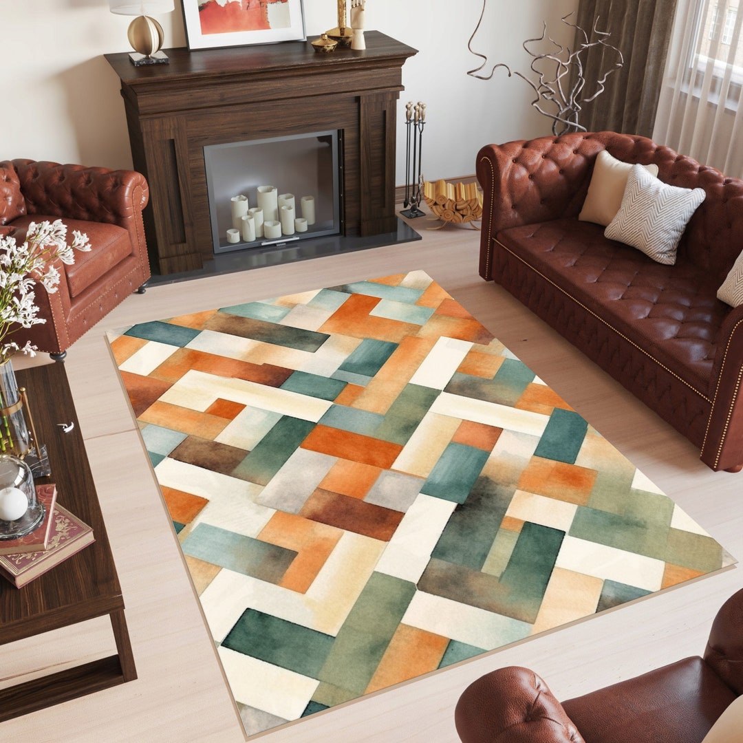 Mid Century Modern Area Rug, Mid Century Modern Rug, Mid Century Rug, Mid Century Pattern Rug