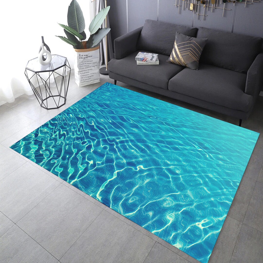 Ocean Rug Clear Sea Rug Sea Look Rug Beach Rug Sea Coast Etsy