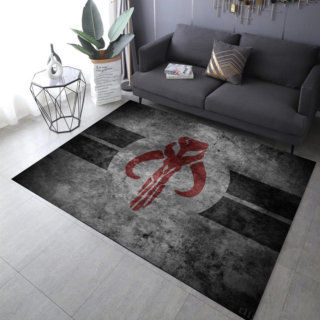 Mandalorian Emblem Rug, Mandalorian Rug, Star Wars Rug, Starwars Rug, Star Wars Carpet, Jedi Rug