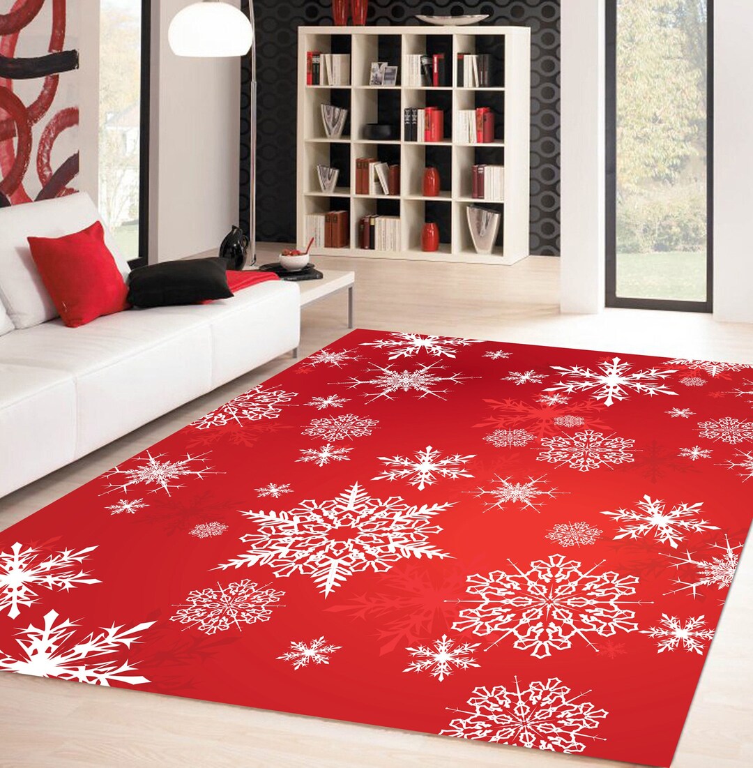 Merry Christmas Area Rug, Christmas Decoration, Christmas Rug, Xmas Rug