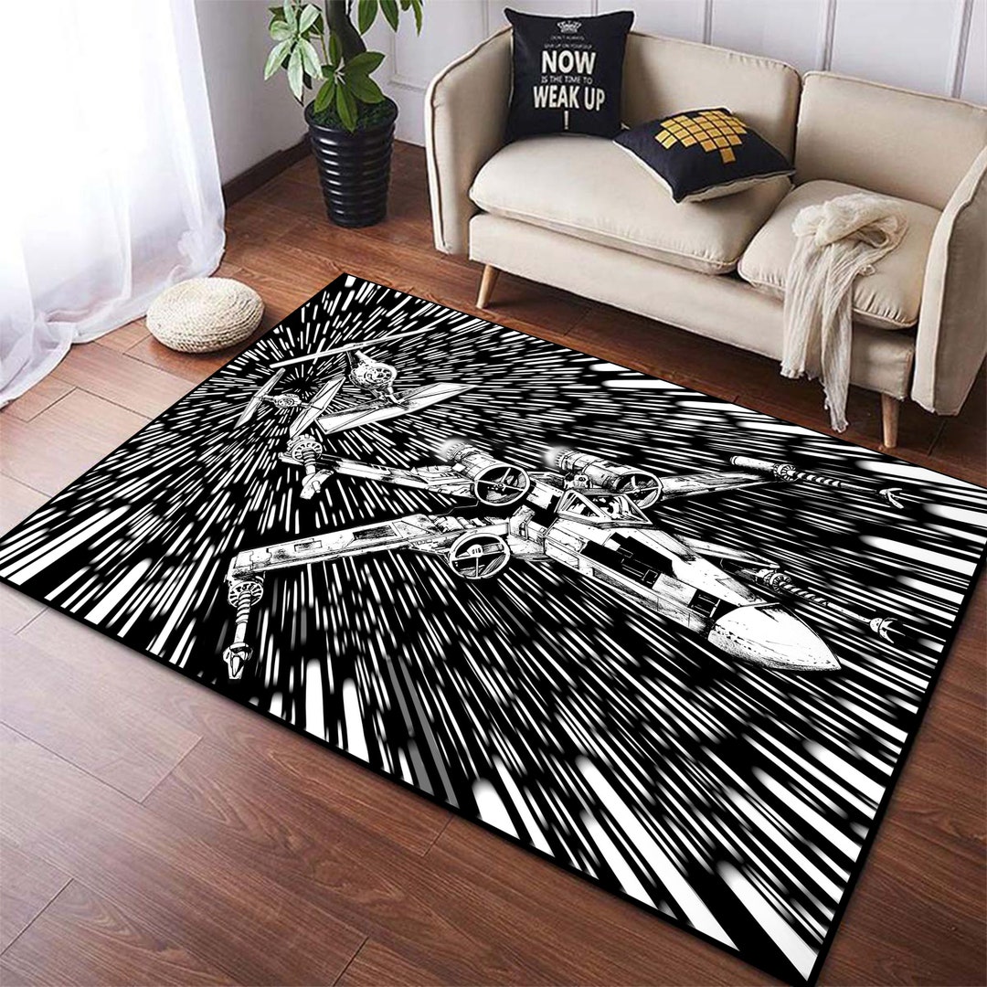 Xwing Rug, Star Wars Spaceship Rug, Star Wars Fighter Rug, Star Wars Area Rug, Star Wars Rug