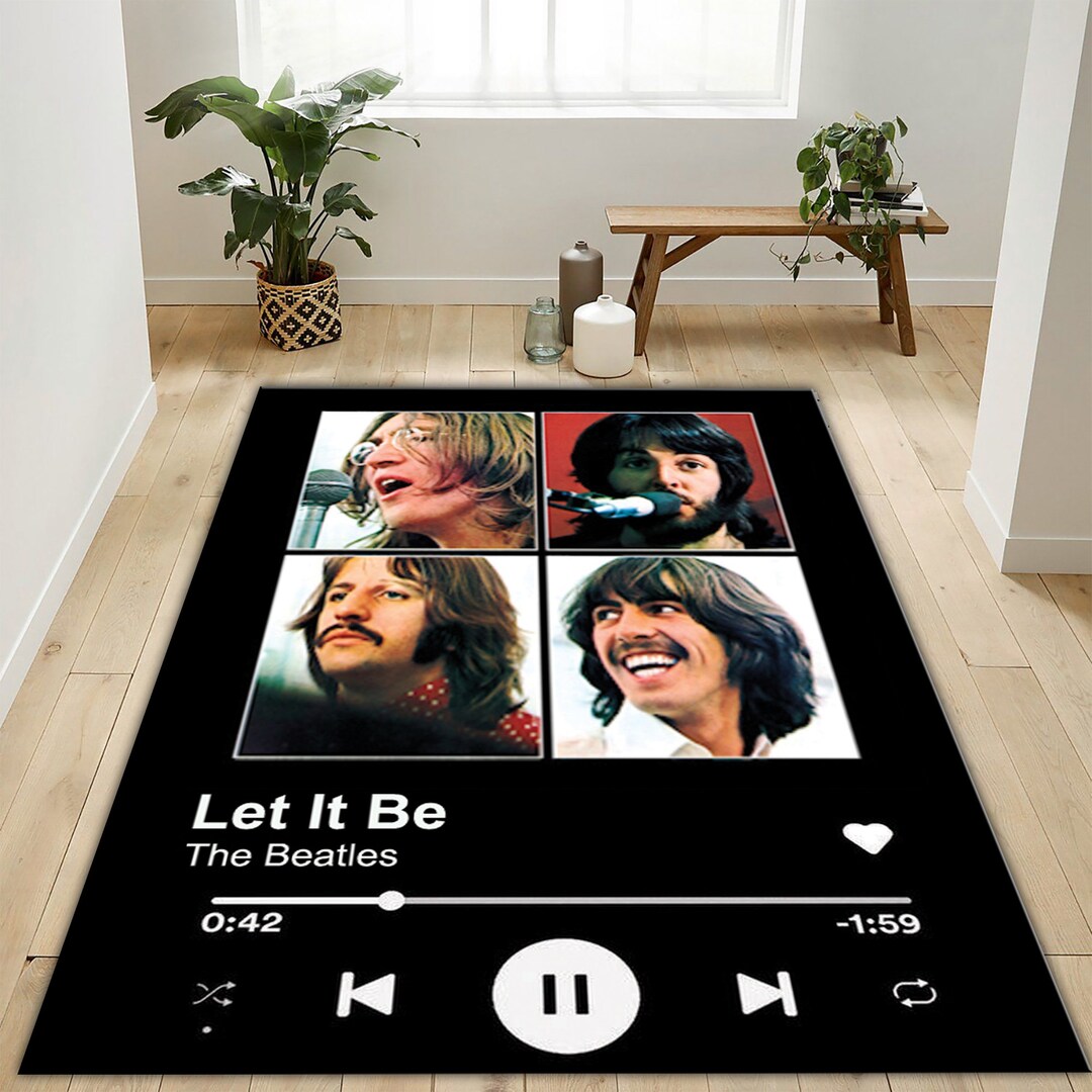 Spotify Song Rug Beatles Playing Screen Rug, Favorite Music Album Playing Screen Rug ...