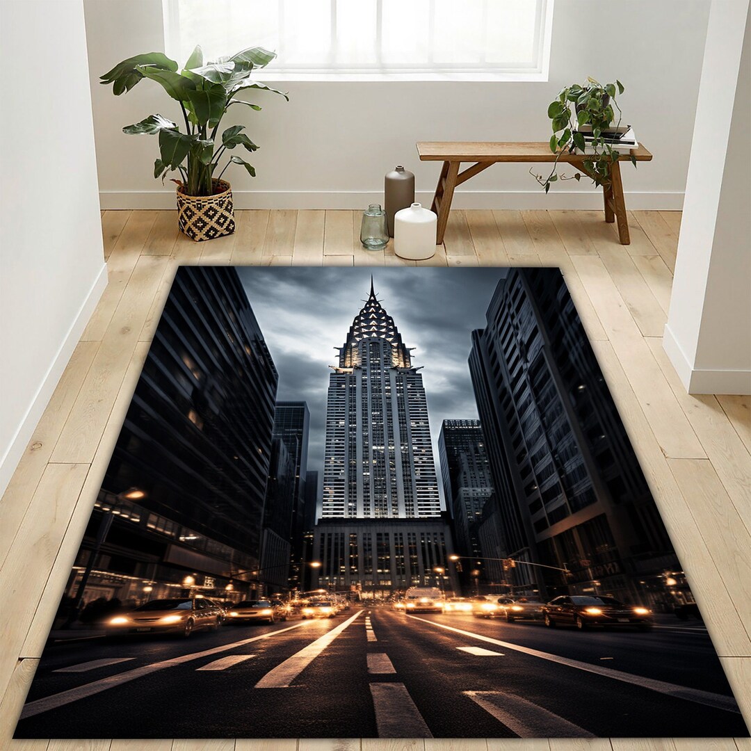 Empire State Building Rug, New York Street View Rug, New York Rug