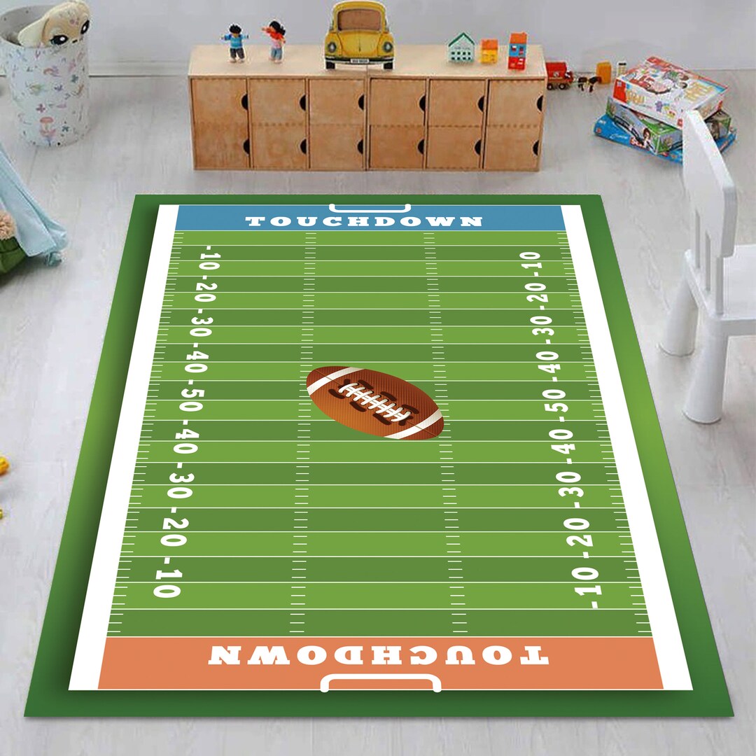 American Football Field Rug, Football Field Rug, Football Rug, Football