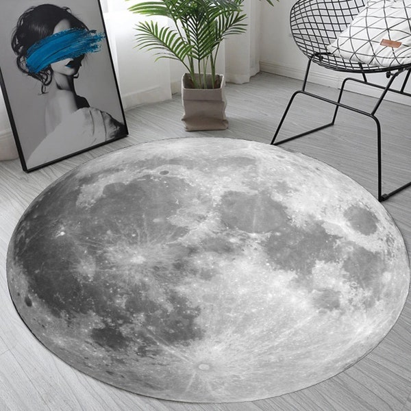 Impressive Moon Rug, Moon Area Rug, Moon Rug, Kids room rug, Moon Rug for Kids, Moon Carpet, Space Rug, Space Fan Rug, Moon Fan Rug