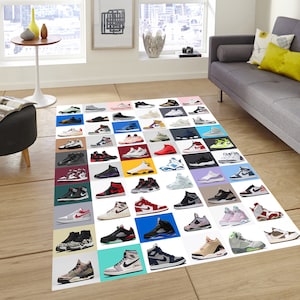 Basketball Shoe Shaped Mat, Basketball Bedroom Carpet