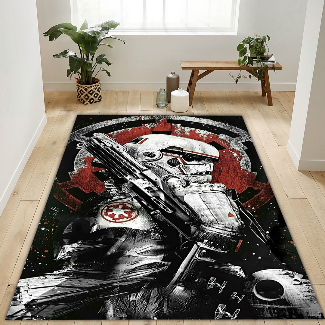 Stormtrooper Area Rug, Star Wars Stormtrooper Rug, Star Wars Art Rug, Star Wars Rug, Star Wars