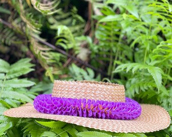 Purple/Antique Gold Plumeria Lei