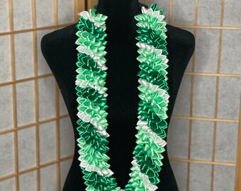 Green Ombré Spiral Lei