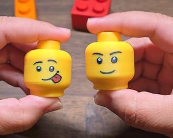 Mini juguete antiestrés con forma de cabeza de ladrillo – Juguete de escritorio impreso en 3D