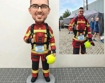 Custom firemen bobblehead doll, Custom Firefighter Team Bobblehead Figurines, Personalized husband/boyfriend bobblehead, gifts for firemen