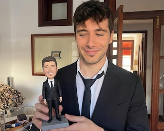 Personalized Businessman bobblehead, Custom bobblehead for boss, Personalized bridegroom/Best Man 3D statue, husband/boyfriend bobblehead