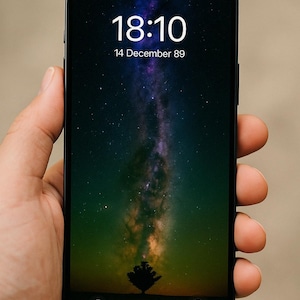 Friedliche Galaxie-Sternen-Tapete | Beruhigender kosmischer Himmel-Telefon-Hintergrund | Digitaler Download iPhone Android Kunst