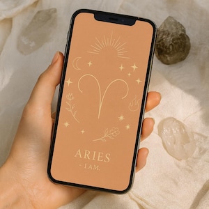 Aries Zodiac Wallpaper – Aesthetic Phone Background – Spiritual Astrology Download for iPhone & Android