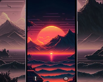 Pacchetto di sfondi Aura Sunset per telefono e tablet (download digitale)