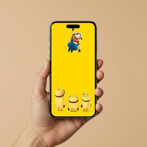 Sfondo divertente per telefono con i Minion: allegro sfondo animato (download digitale)