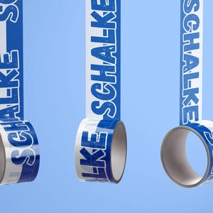 Schalke Klebeband/ Fußball Fanartikel/ PVC-Klebebandrolle - neu - 50 mm x 60 m - wetterfest