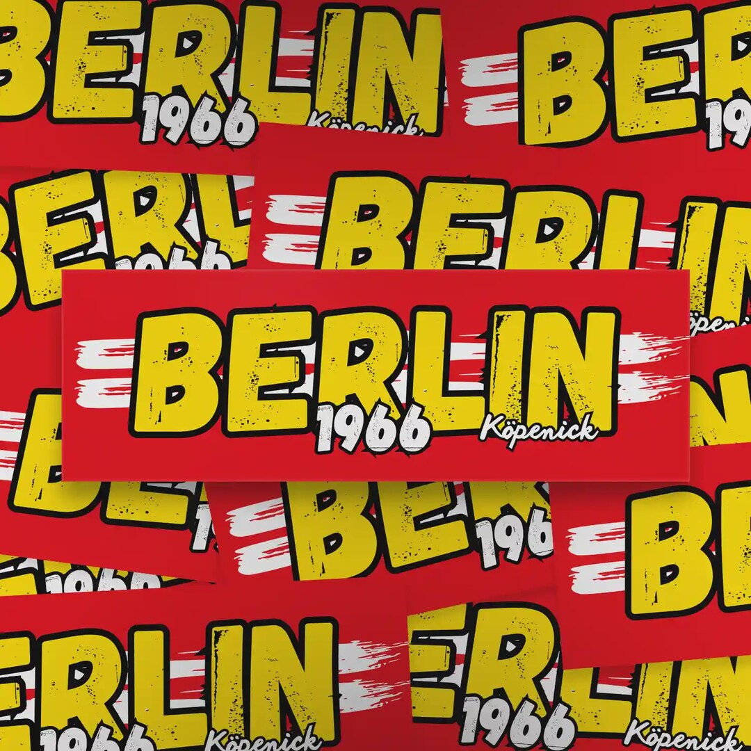 100x Berlin Stickers/ Stickers '1966'/ Football Fan Articles/ PVC/ 14.8 ...