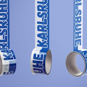Karlsruhe Klebeband/ Fußball Fanartikel/ PVC-Klebebandrolle - neu - 50 mm x 60 m - wetterfest