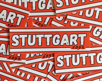 100x Stuttgart Sticker/ Fußball Aufkleber 1893/ Cannstatt/ Ultras/ Fanartikel/ 100-400 Stk./ PVC/ 148x50mm