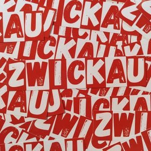 100x Zwickau Sticker/ Aufkleber 'Balken'/ Fußball Fanartikel/ 19,6x4,2 cm/ PVC/ wetterfest