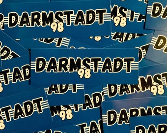 100x Darmstadt Sticker/ Fußball Aufkleber 98/ Lilien/ Ultras/ Fanartikel/ PVC/ 14,8x5,0cm