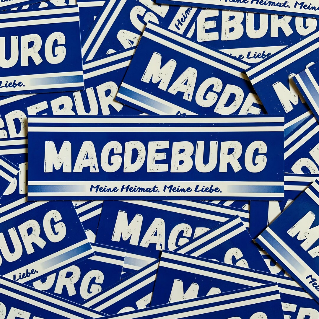 100x Magdeburg Sticker 'Sonst Nix!' - Wetterfest 10,5x10,5cm