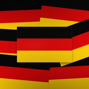 100x Deutschland Sticker/ Aufkleber 'Deutschlandflagge'/ Fanartikel Fußball/ 8,5x5,5 cm/ PVC/ wetterfest