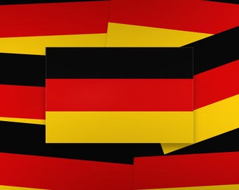100x Deutschland Sticker/ Aufkleber 'Deutschlandflagge'/ Fanartikel Fußball/ 8,5x5,5 cm/ PVC/ wetterfest