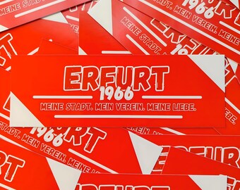 100x Erfurt stickers/ football stickers 1966/ Ultras/ fan articles/ 100-400 pieces/ 14.8 x 5.0 cm