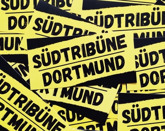 100x Dortmund Sticker/ Aufkleber Südtribüne/ Ultras/ Fanartikel/ 100-300 Stk./ PVC/ outdoor Aufkleber 148x72mm