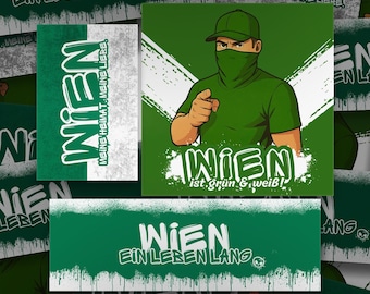 300x Wenen Stickers/ Sticker Mix/ Voetbal Fan Merchandise/ PVC/ Weerbestendig/ Fan Cultuur